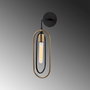 Opviq Cerco - 3151 Aplique de Pared Negro y Oro